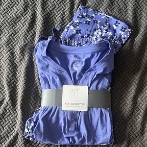 Liz Claiborne Purple Floral Pajama Set